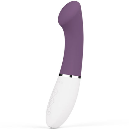 LELO Gigi™ 3 Vibrador Ponto G Violeta com conectividade app, mostrando seu design ergonómico e silicone macio.