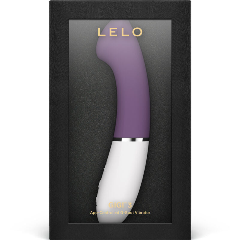 LELO Gigi™ 3 Vibrador Ponto G Violeta com conectividade app, mostrando seu design ergonómico e silicone macio.