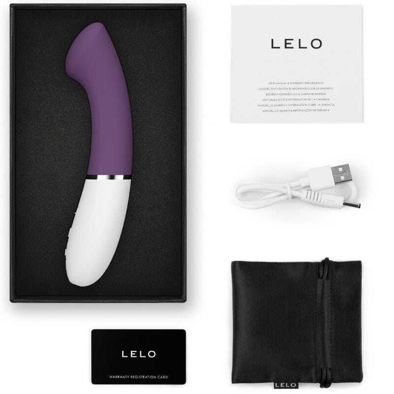 LELO Gigi™ 3 Vibrador Ponto G Violeta com conectividade app, mostrando seu design ergonómico e silicone macio.