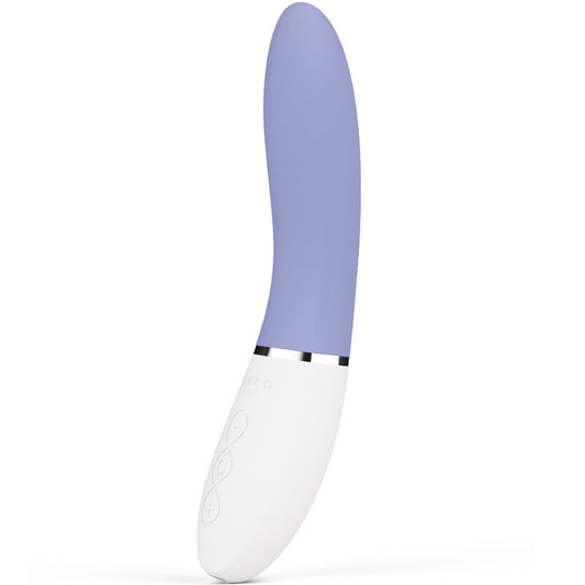Close-up do LELO LIV™ 3 Vibrador Ponto G Bluetooth com App Azul, mostrando o seu design elegante e o silicone macio.