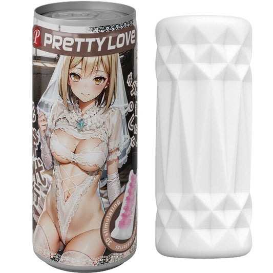 PRETTY LOVE Masturbador Masculino Tipo Lata com Tampa Flip, mostrando seu design discreto e material macio.