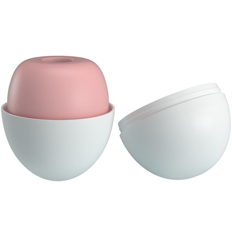 Close-up do Masturbador Masculino Pretty Love Ovo Rosa, mostrando sua textura interna e design compacto.