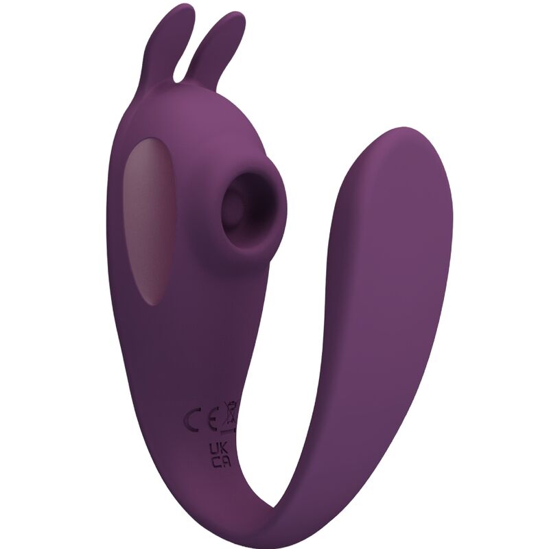 Close-up do vibrador PRETTY LOVE Shey roxo, mostrando seu design ergonômico e material de silicone.