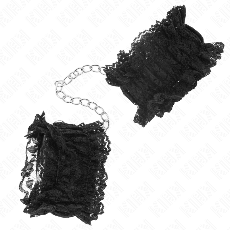 Algemas de Pulso Elásticas de Renda Negro