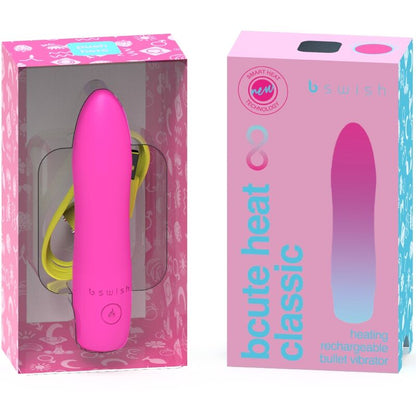 Detalhe do massageador vibratório B SWISH BCUTE CLÁSSICO LILAC em silicone, mostrando sua forma ergonómica e cor lilás.
