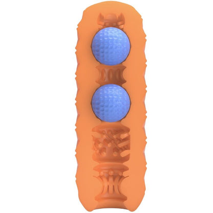 Masturbador Masculino PRETTY LOVE Twin Balls Laranja com bolas internas para estimulação.