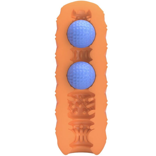 Masturbador Masculino PRETTY LOVE Twin Balls Laranja com bolas internas para estimulação.