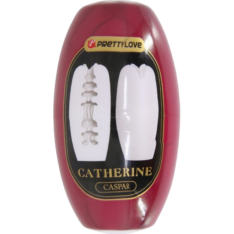 Close-up do masturbador masculino Pretty Love Egg Catherine, mostrando sua forma e textura.