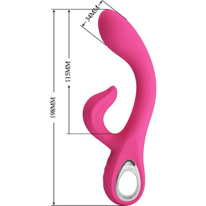 Vibrador Rabbit PRETTY LOVE Fritz Rosa com 12 Vibrações para dupla estimulação