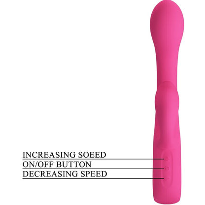 Vibrador Rabbit PRETTY LOVE Fritz Rosa com 12 Vibrações para dupla estimulação
