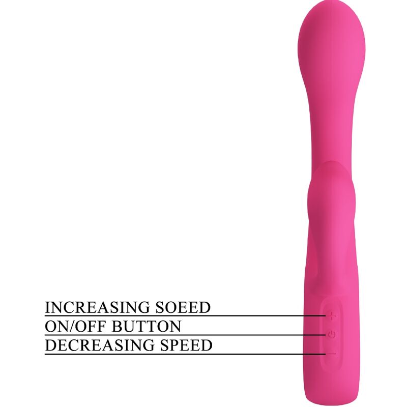 Vibrador Rabbit PRETTY LOVE Fritz Rosa com 12 Vibrações para dupla estimulação