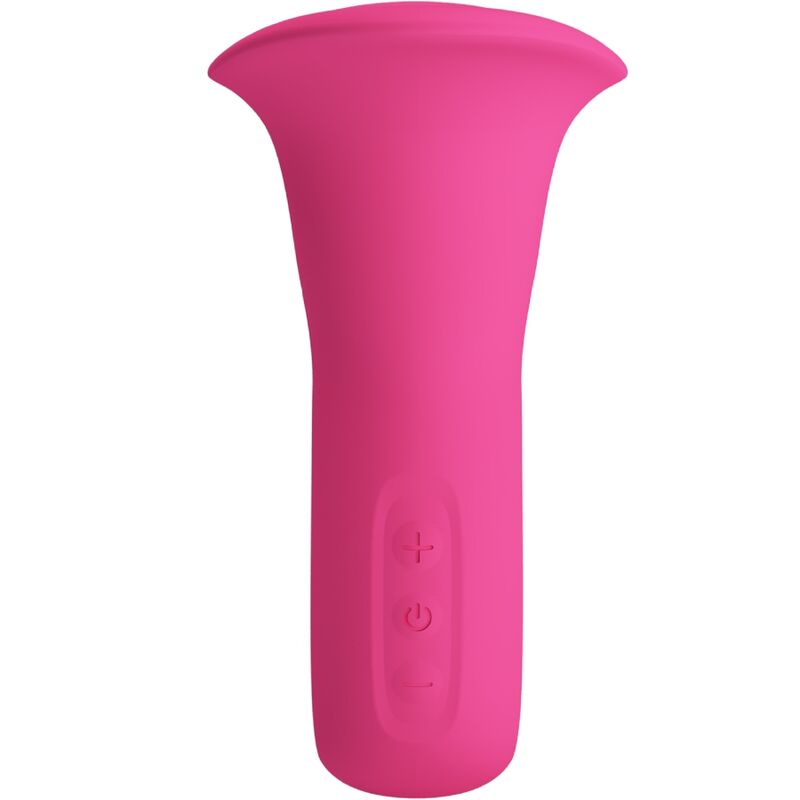 PRETTY LOVE Vibrador Oral Clyde Língua Vibrante 12 Funções Rosa, mostrando sua textura suave e design ergonómico.