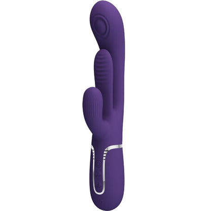 Vibrador Pretty Love Shania Triple Rabbit Roxo com estimulador