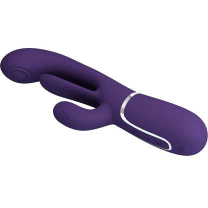 Vibrador Pretty Love Shania Triple Rabbit Roxo com estimulador