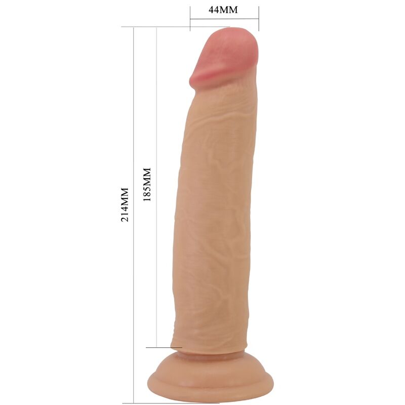 Dildo realista PRETTY LOVE Keon 21 CM Carne com ventosa e textura de pele detalhada