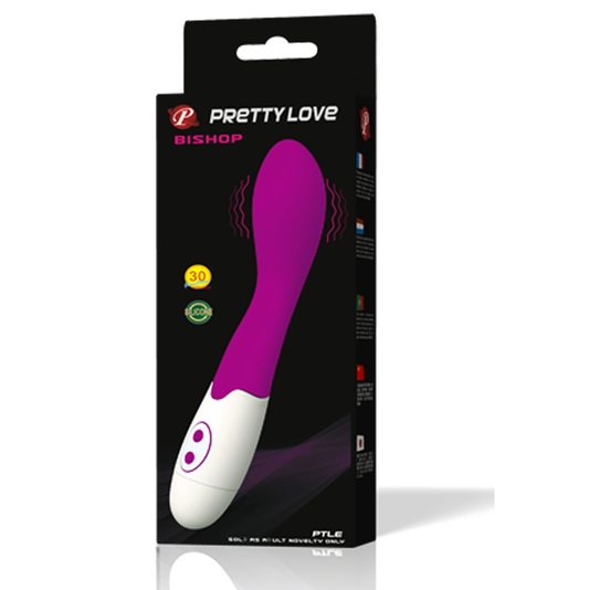 Vibrador Pretty Love Bishop em lilás e branco com design ergonómico