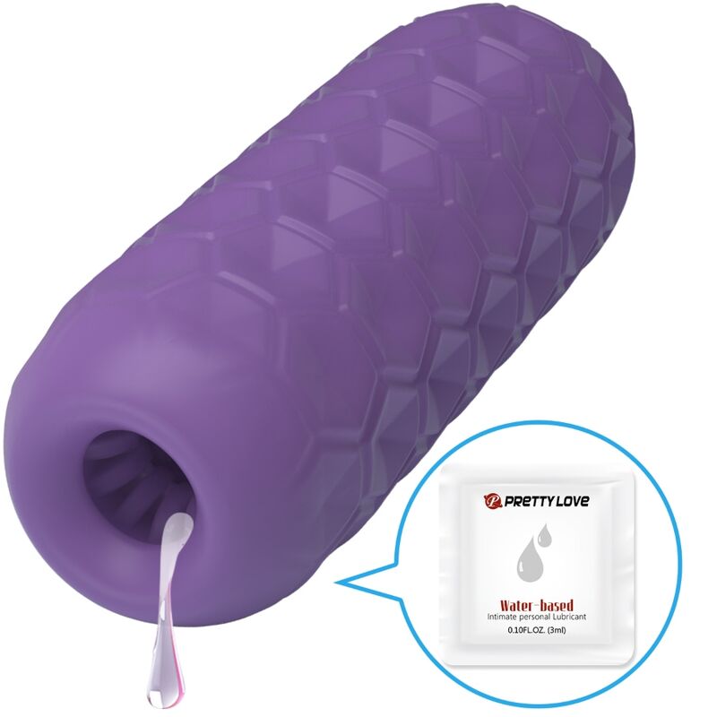 PRETTY LOVE Masturbador Masculino Twin Balls Roxo para prazer e estimulação intensos.