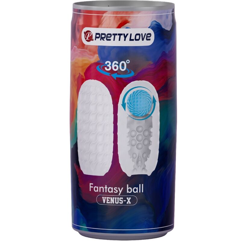 Masturbador Masculino PRETTY LOVE Venus X Branco com design ergonómico e texturas internas estimulantes.