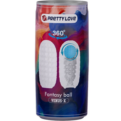 Masturbador Masculino PRETTY LOVE Venus X Branco com design ergonómico e texturas internas estimulantes.