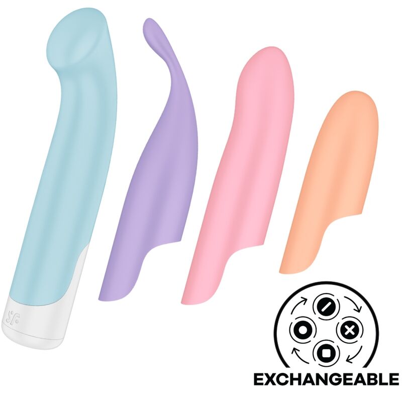 Vibrador Satisfyer G-Spot Wave 4 cinza escuro com tecnologia de ondas robóticas e 12 programas de vibração para estimulação do ponto G.