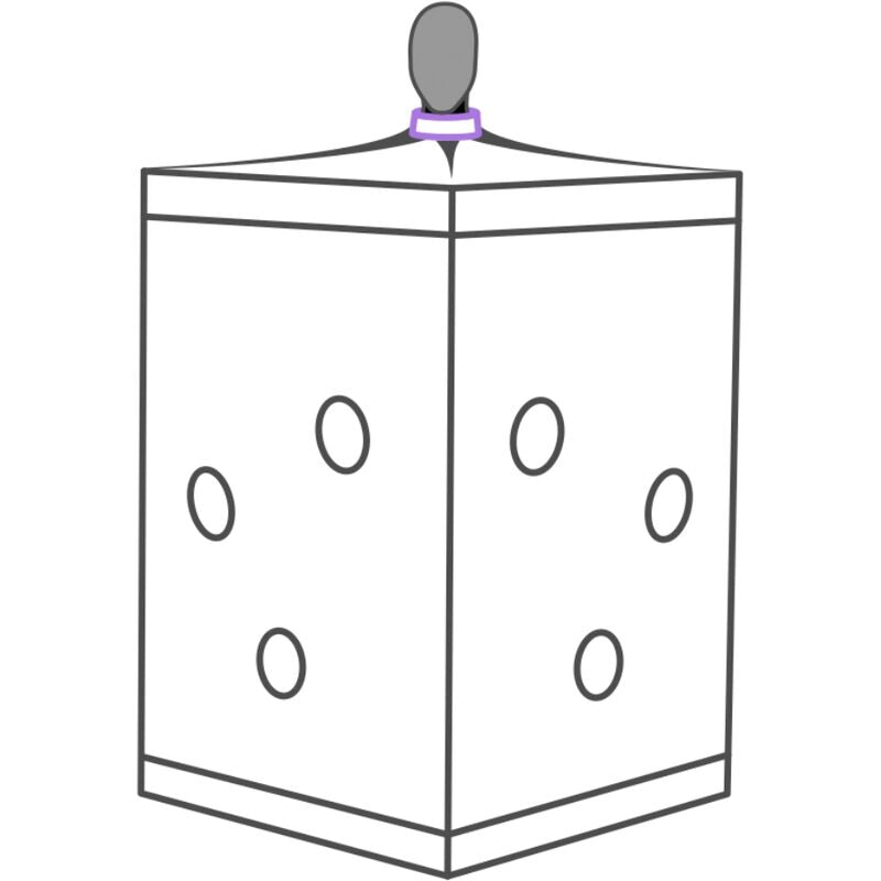 SECRET DOME Cabine BDSM Portátil Escândalo Roxo com iluminação LED e sistema de contenção