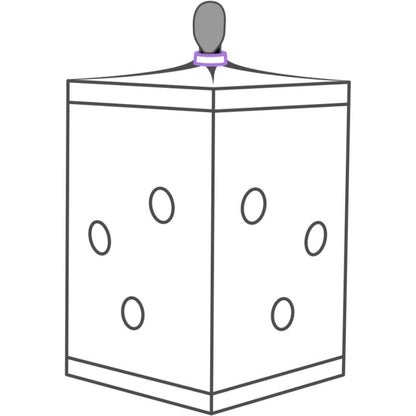 SECRET DOME Cabine BDSM Portátil Escândalo Roxo com iluminação LED e sistema de contenção