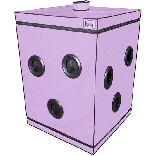 SECRET DOME Cabine BDSM Portátil Escândalo Roxo com iluminação LED e sistema de contenção