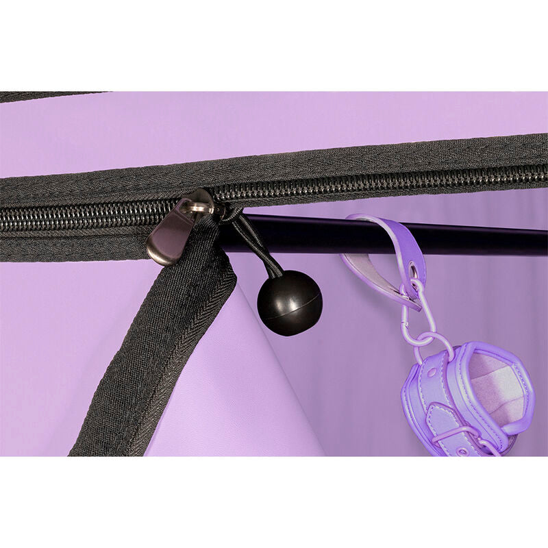 SECRET DOME Cabine BDSM Portátil Escândalo Roxo com iluminação LED e sistema de contenção