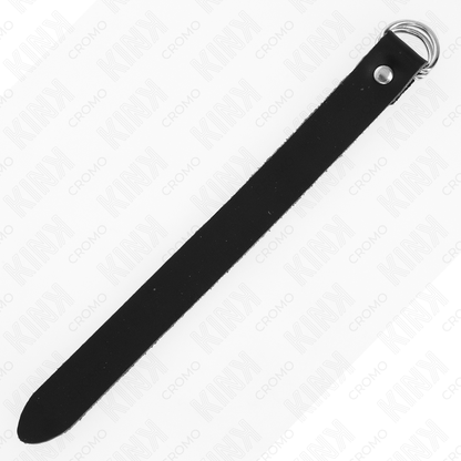 ANEL DE COURO PARA PÊNIS COM FECHO DE PRESSÃO 22 X 2 CM