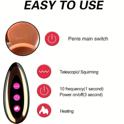 Armony Dildo Realista Vibratório Recarregável com Controlo Remoto em close-up