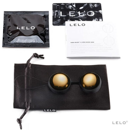 LELO Luna Beads Ouro 20K, esferas vaginais de luxo para estimulação interna.