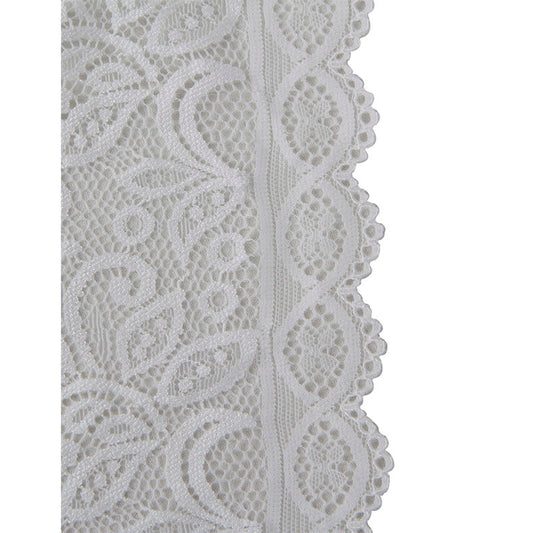 SUBBLIME Body de Renda Branco L/XL, detalhe da textura e design sensual