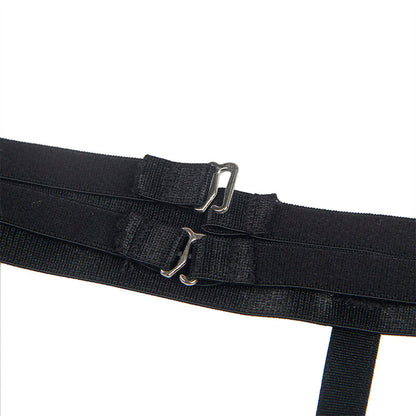 SUBBLIME Body com Cinta-Liga Preto L/XL em detalhe, mostrando o tecido e design sensual.