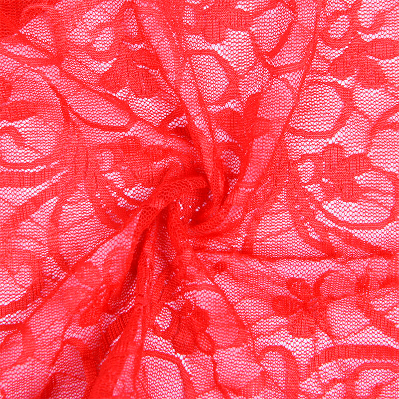 Babydoll de Renda Vermelho SUBBLIME L/XL com alças ajustáveis, vista frontal e detalhes da renda