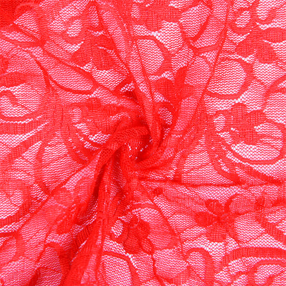 Babydoll de Renda Vermelho SUBBLIME L/XL com alças ajustáveis, vista frontal e detalhes da renda