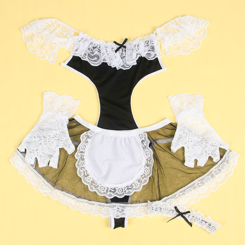 Fantasia de Empregada Sexy SUBBLIME em preto e branco, tamanho L/XL