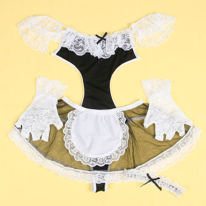 Fantasia de Empregada Sexy SUBBLIME em preto e branco, tamanho L/XL