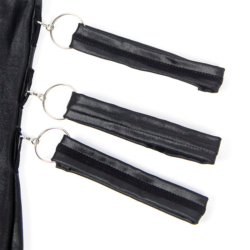 Close-up do Corpo Bondage SUBBLIME de Couro Preto L/XL, detalhando o design e material.
