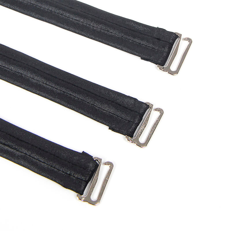 Close-up do Corpo Bondage SUBBLIME de Couro Preto L/XL, detalhando o design e material.