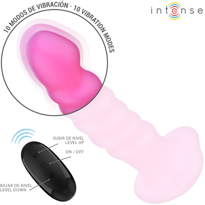 Vibrador INTENSE Cindy Espiral L rosa com controlo remoto