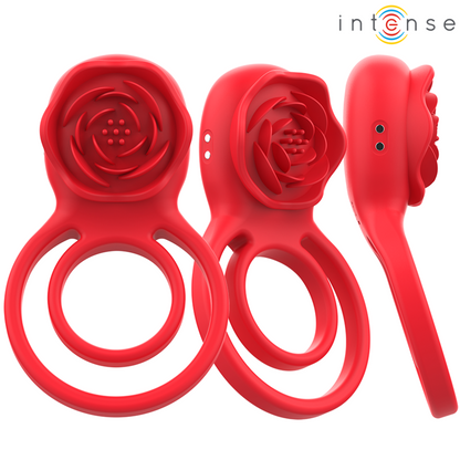 INTENSE Estimulador Clitoriano Gail Rosa Vermelha com Controle Remoto, mostrando seu design elegante e cor vibrante.