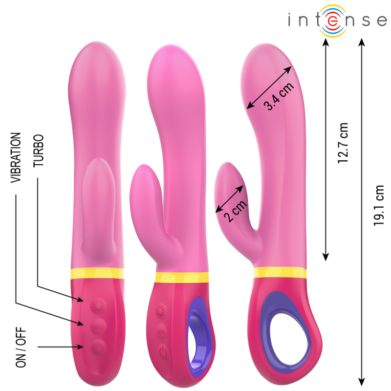Vibrador de Coelho Intenso Daphne Rosa para dupla estimulação