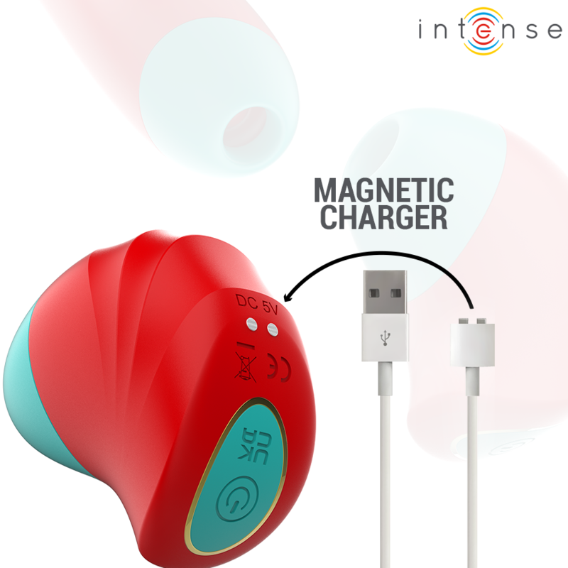 INTENSE Donnie Estimulador de Clitóris Vibratório Ergonômico em vermelho e verde