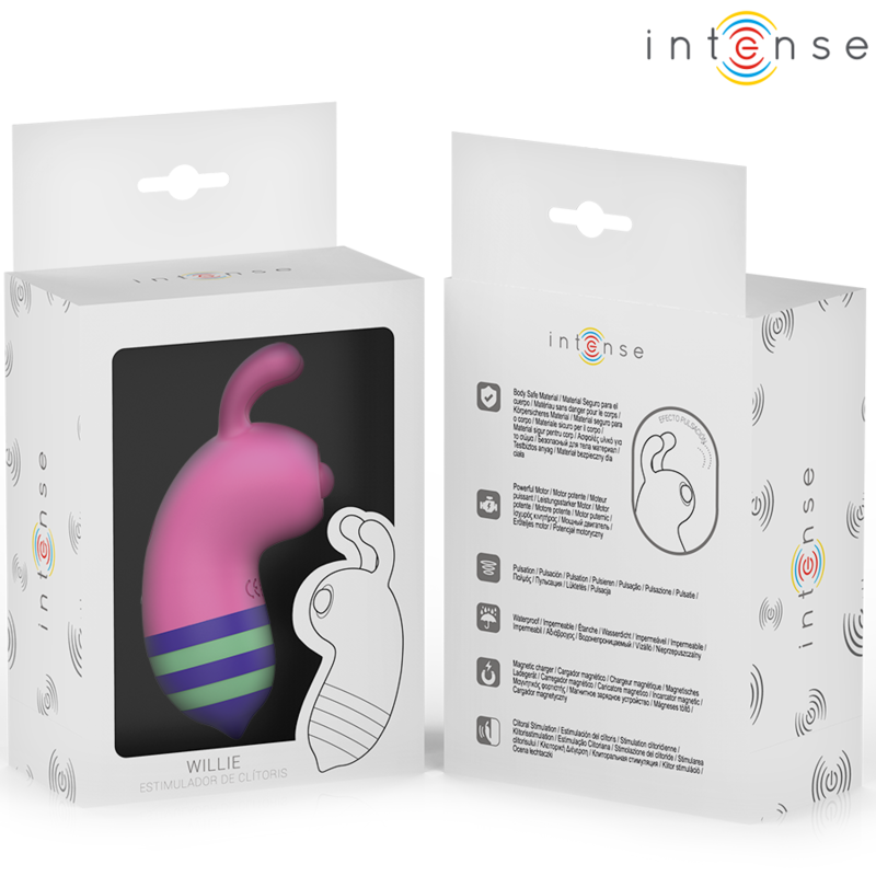 INTENSE Willie Estimulador Clitoriano Pulsante com Design de Abelha Rosa e Verde