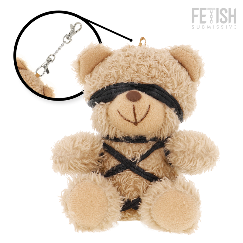 Ursinho de Pelúcia BDSM FETISH SUBMISSIVE Winnie com detalhes em cordas e arnês.