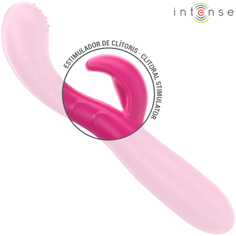 Close-up do Vibrador INTENSE Amara Rosa com Língua Estimulante