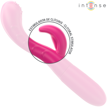 Close-up do Vibrador INTENSE Amara Rosa com Língua Estimulante