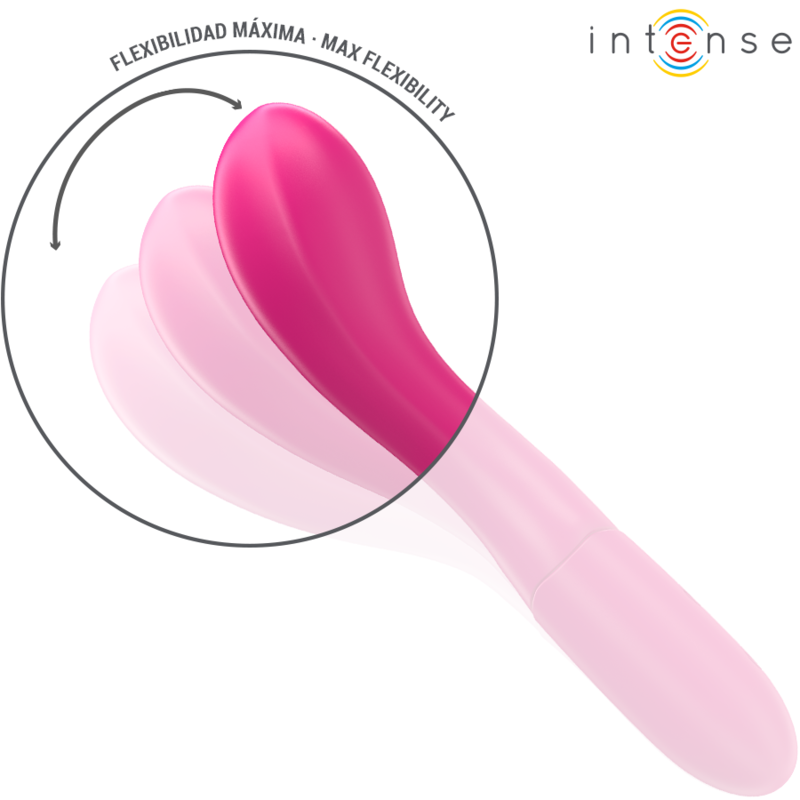 Vibrador INTENSE LISETTE 19cm flexível rosa, ideal para estimulação personalizada.
