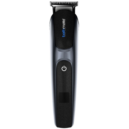 Aparador de precisão BATHMATE Trim 2.0, mostrando seu design elegante e lâminas de aço inoxidável para higiene masculina.