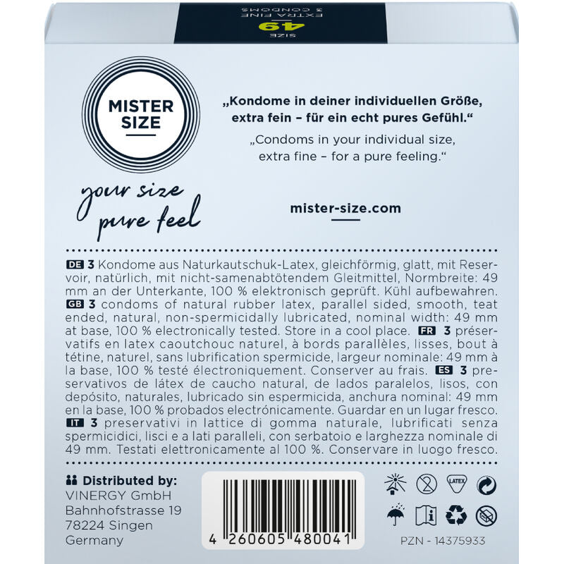 Preservativo Tamanho S 49 MM (3 Unidades)
